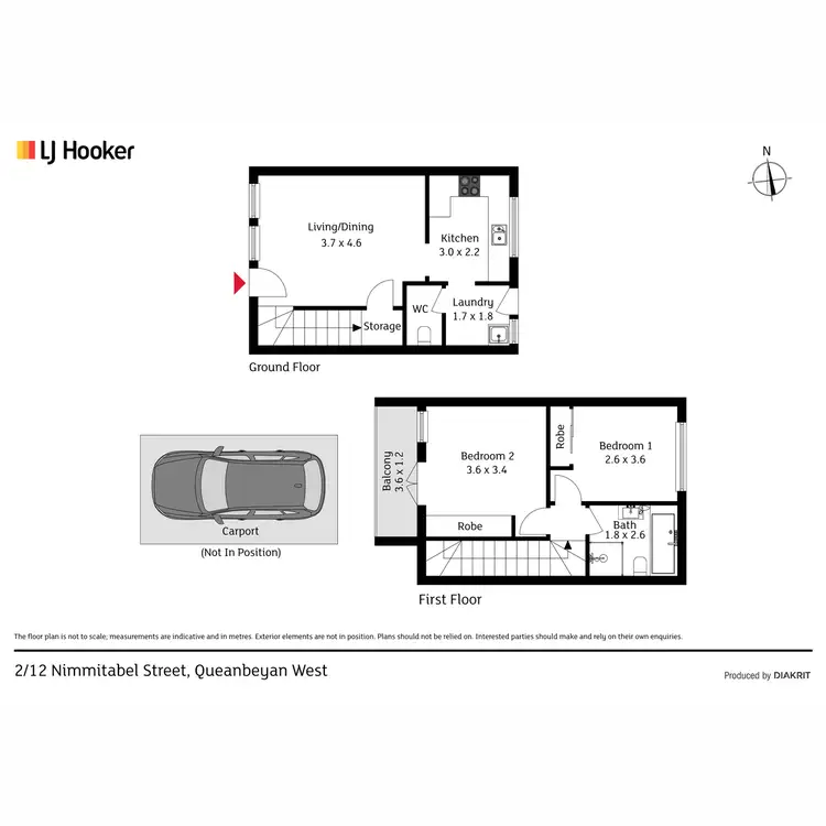 Floorplan of Homely townhouse listing, 2/12 Nimmitabel Street, Queanbeyan West NSW 2620