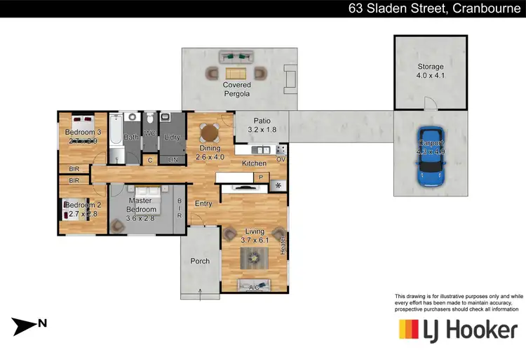 Floorplan of Homely house listing, 63 Sladen Street, Cranbourne VIC 3977