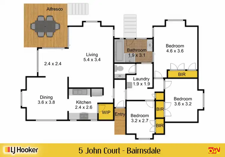 Floorplan of Homely house listing, 5 John Court, Bairnsdale VIC 3875