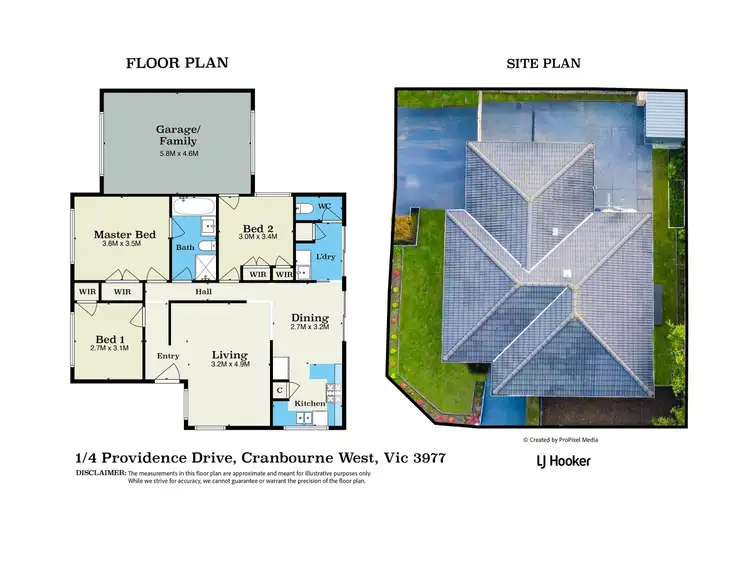 Floorplan of Homely unit listing, 1/4 Providence Drive, Cranbourne West VIC 3977