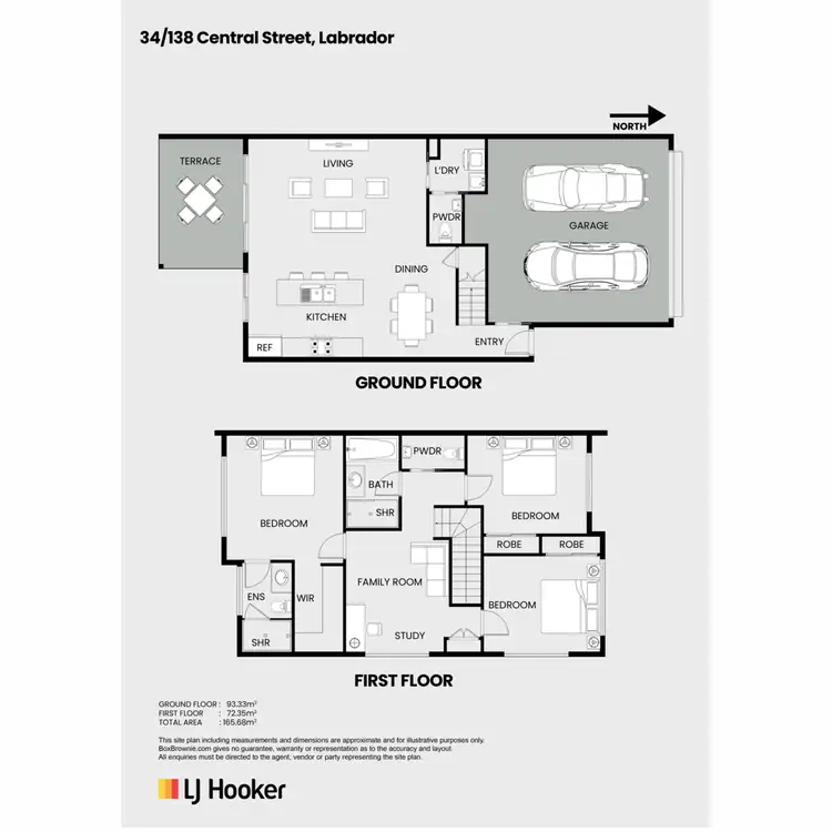 Floorplan of Homely townhouse listing, 34/138 Central Street, Labrador QLD 4215