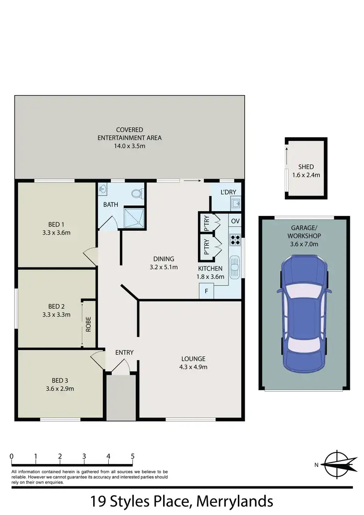 Floorplan of Homely house listing, 19 Styles Place, Merrylands NSW 2160