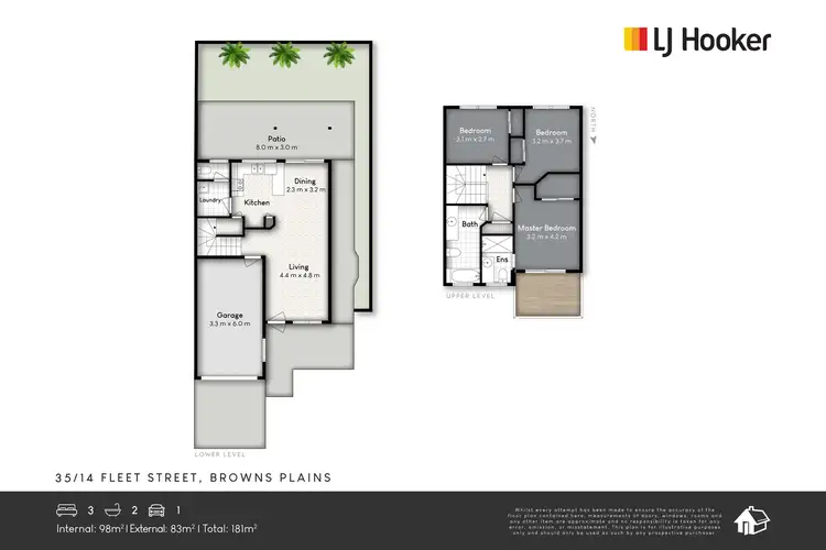 Floorplan of Homely townhouse listing, 35/14 Fleet Street, Browns Plains QLD 4118
