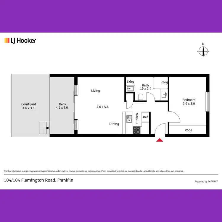 Floorplan of Homely apartment listing, 104/104 Henry Kendall Street, Franklin ACT 2913