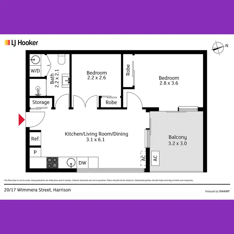 Floorplan of Homely unit listing, 20/17 Wimmera Street, Harrison ACT 2914