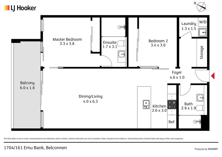 Floorplan of Homely house listing, 1704/161 Emu Bank, Belconnen ACT 2617