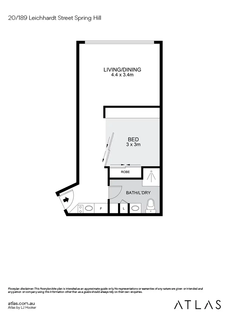 Floorplan of Homely unit listing, 20/189 Leichhardt Street, Spring Hill QLD 4000