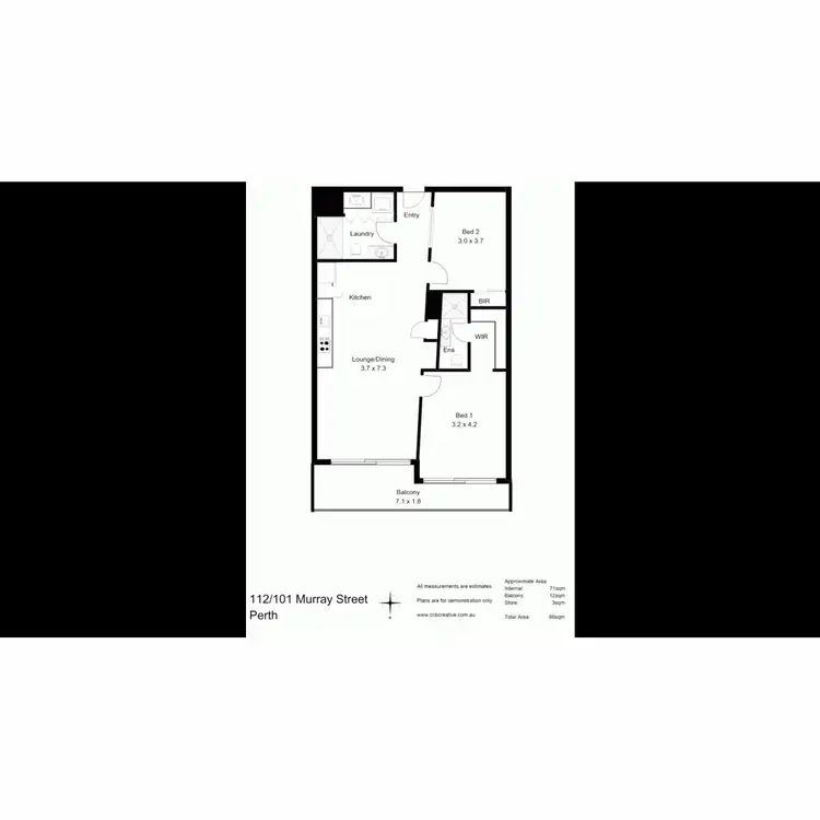 Floorplan of Homely apartment listing, 112/101 Murray Street, Perth WA 6000