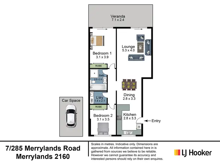 Floorplan of Homely unit listing, 7/285 Merrylands Road, Merrylands NSW 2160