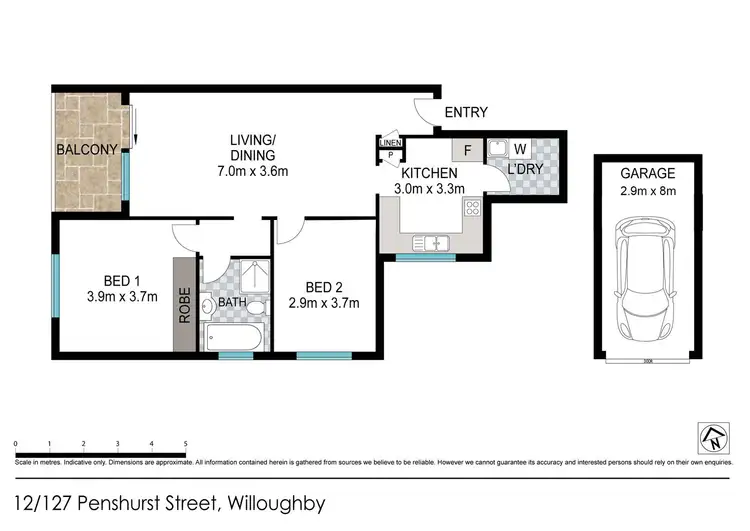 Floorplan of Homely apartment listing, 12/127 Penshurst Street, Willoughby NSW 2068