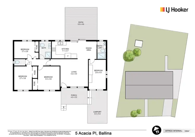 Floorplan of Homely house listing, 5 Acacia Place, Ballina NSW 2478