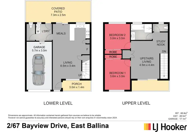 Floorplan of Homely townhouse listing, 2/67 Bayview Drive, East Ballina NSW 2478