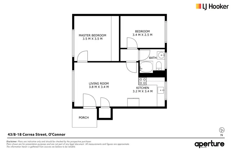 Floorplan of Homely unit listing, 43/8-18 Correa Street, O'connor ACT 2602