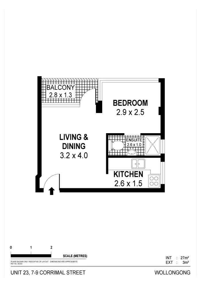 Floorplan of Homely unit listing, 23/7-9 Corrimal Street, Wollongong NSW 2500