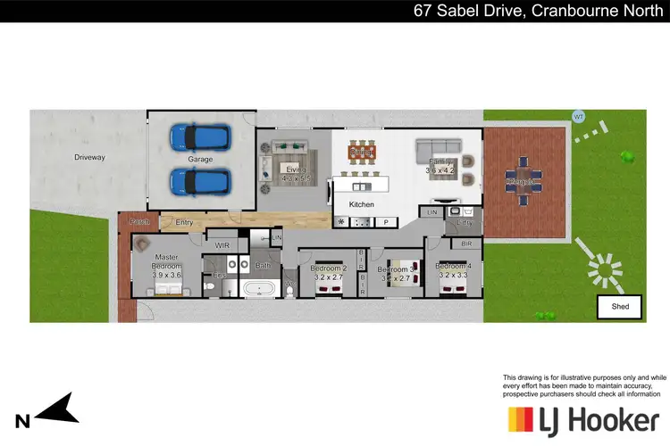 Floorplan of Homely house listing, 67 Sabel Drive, Cranbourne North VIC 3977