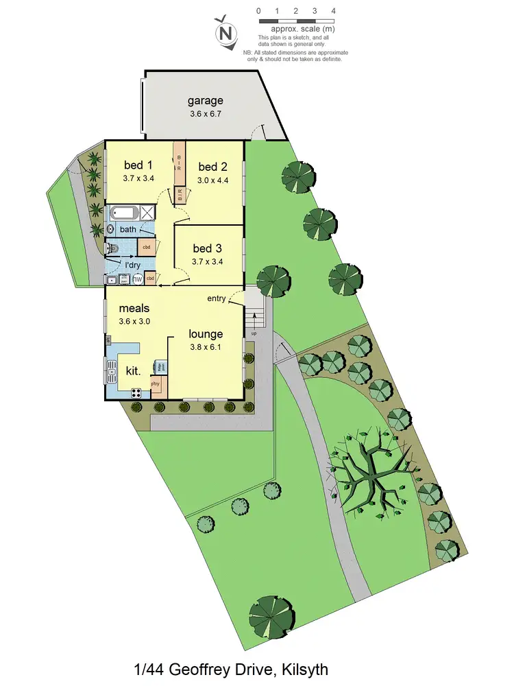 Floorplan of Homely house listing, 1/44 Geoffrey Drive, Kilsyth VIC 3137