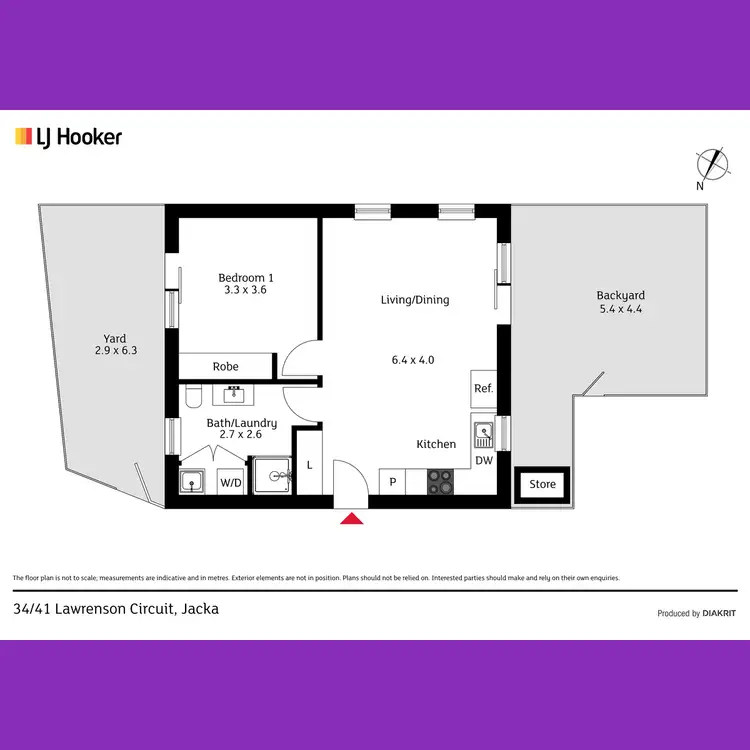 Floorplan of Homely apartment listing, 34/41 Lawrenson Circuit, Jacka ACT 2914