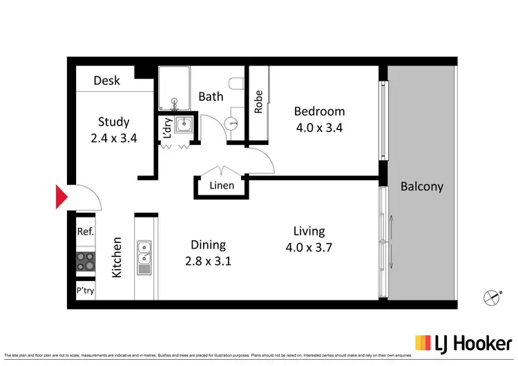 Floorplan of Homely apartment listing, 39/35 Torrens Street, Braddon ACT 2612