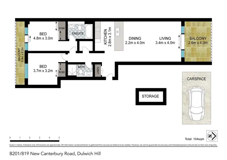 Floorplan of Homely unit listing, Apartment B201/819 New Canterbury Road, Dulwich Hill NSW 2203