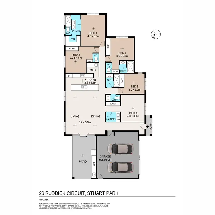 Floorplan of Homely house listing, 26 Ruddick Circuit, Stuart Park NT 820