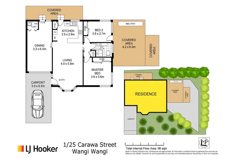 Floorplan of Homely semi-detached listing, 1/25 Carawa Street, Wangi Wangi NSW 2267