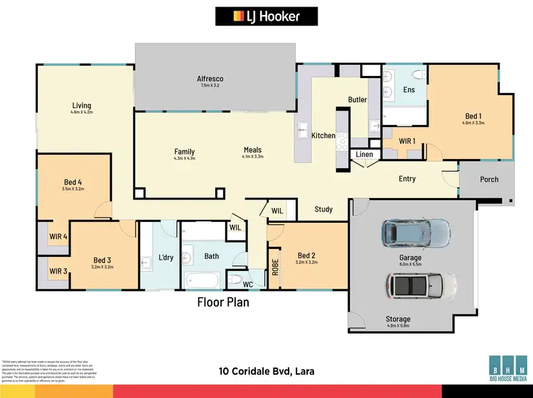 Floorplan of Homely house listing, 10 Coridale Boulevard, Lara VIC 3212