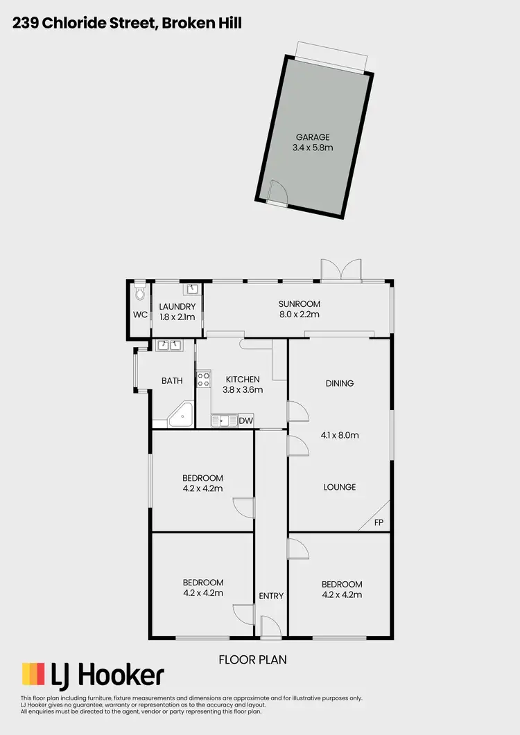 Floorplan of Homely house listing, 239 Chloride Street, Broken Hill NSW 2880