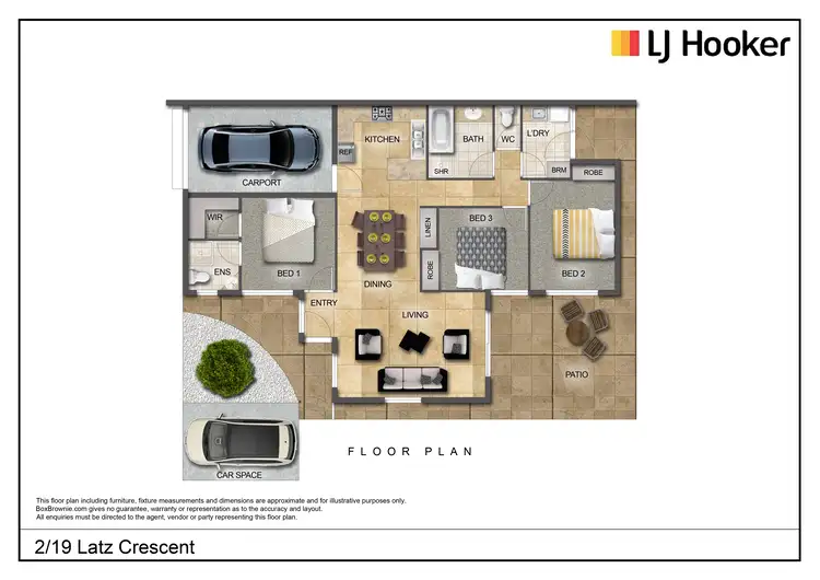 Floorplan of Homely unit listing, Unit 2/19 Latz Crescent, Larapinta NT 875