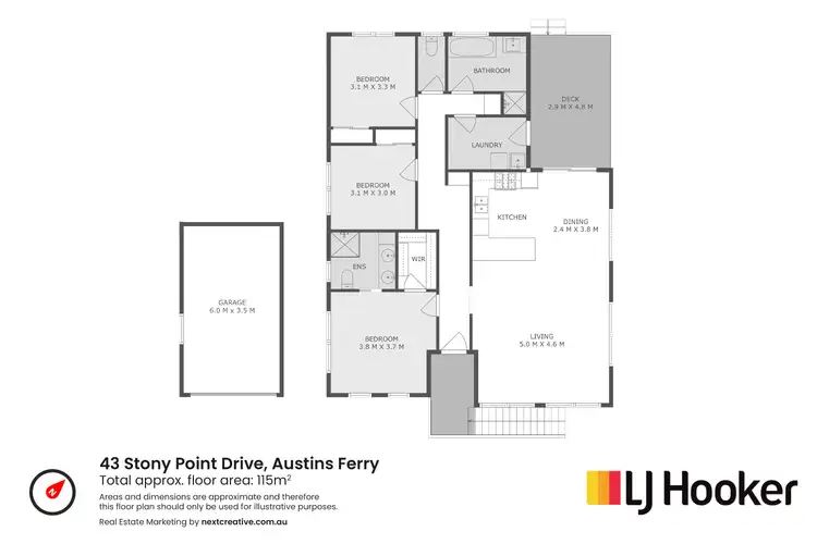 Floorplan of Homely house listing, 43 Stony Point Drive, Austins Ferry TAS 7011