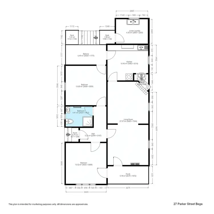 Floorplan of Homely house listing, 27 Parker Street, Bega NSW 2550