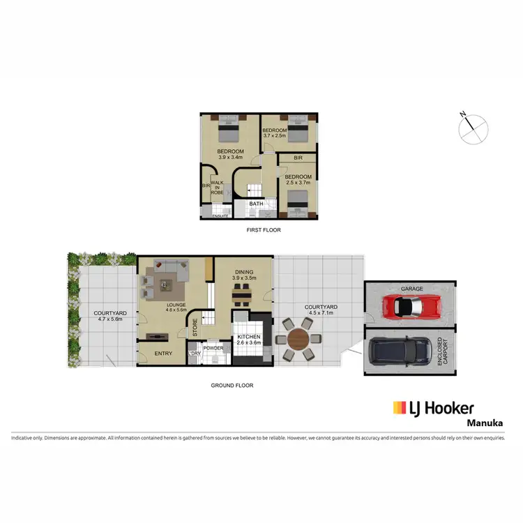 Floorplan of Homely townhouse listing, 102 Arthur Circle, Forrest ACT 2603
