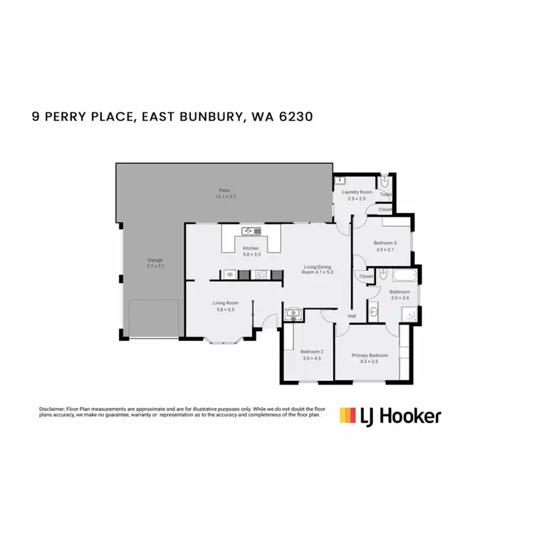 Floorplan of Homely house listing, 9 Perry Place, East Bunbury WA 6230