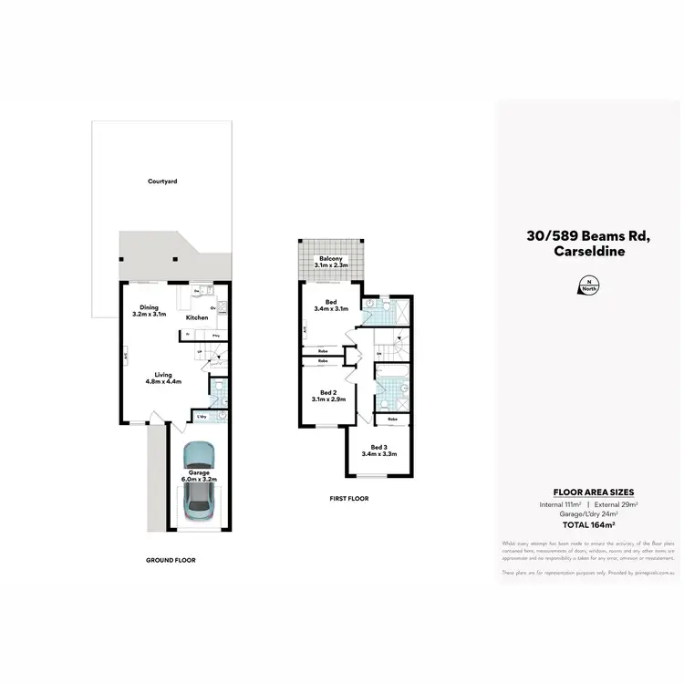Floorplan of Homely townhouse listing, 30/589 Beams Road, Carseldine QLD 4034