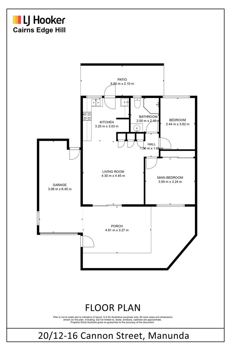 Floorplan of Homely unit listing, 20/12-16 Cannon Street, Manunda QLD 4870