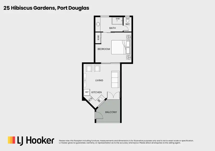 Floorplan of Homely unit listing, 25 Hibiscus Gardens/22-24 Owen Street, Port Douglas QLD 4877