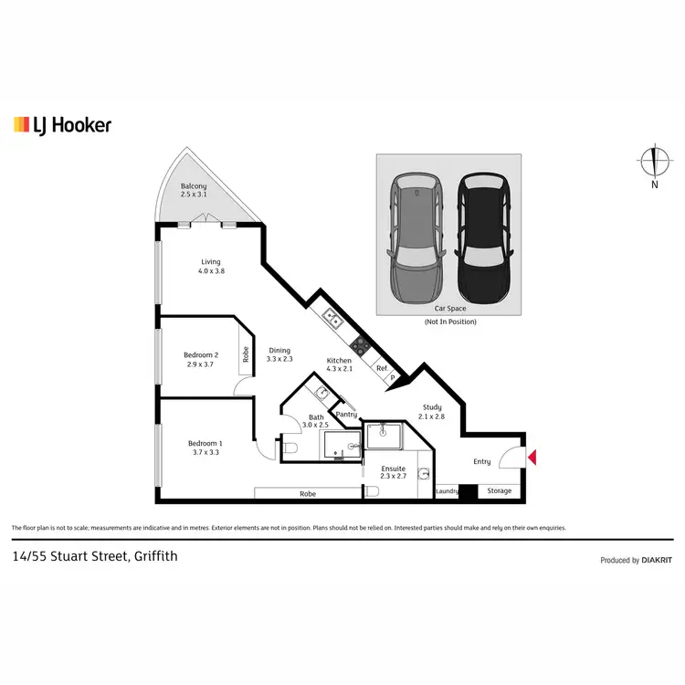 Floorplan of Homely apartment listing, 14/55 Stuart Street, Griffith ACT 2603