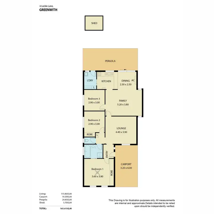 Floorplan of Homely house listing, 6 Leckie Lane, Greenwith SA 5125