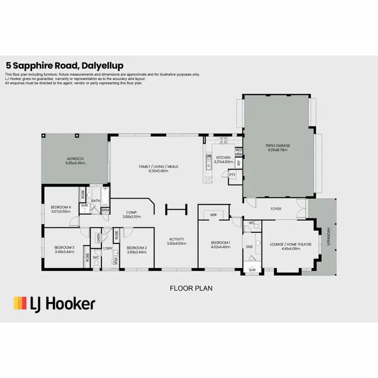 Floorplan of Homely house listing, 5 Sapphire Road, Dalyellup WA 6230