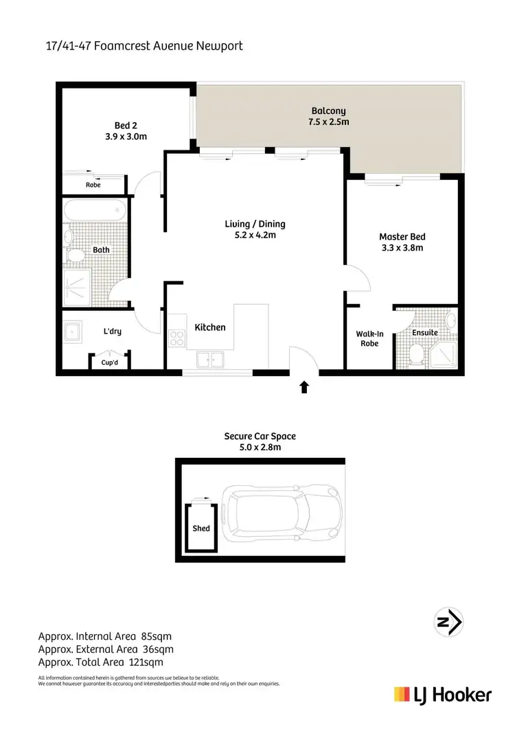 Floorplan of Homely apartment listing, 17/41-43 Foamcrest Avenue, Newport NSW 2106