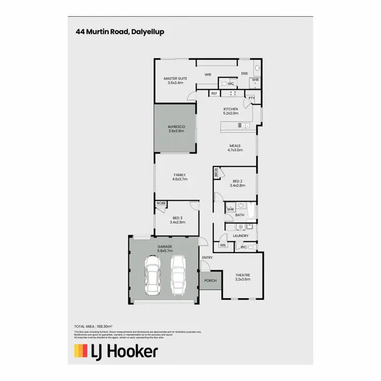 Floorplan of Homely house listing, 44 Murtin Road, Dalyellup WA 6230