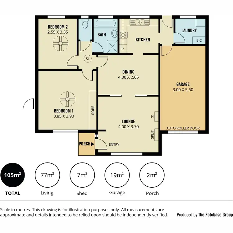 Floorplan of Homely unit listing, 19 Montebello Drive, Salisbury SA 5108