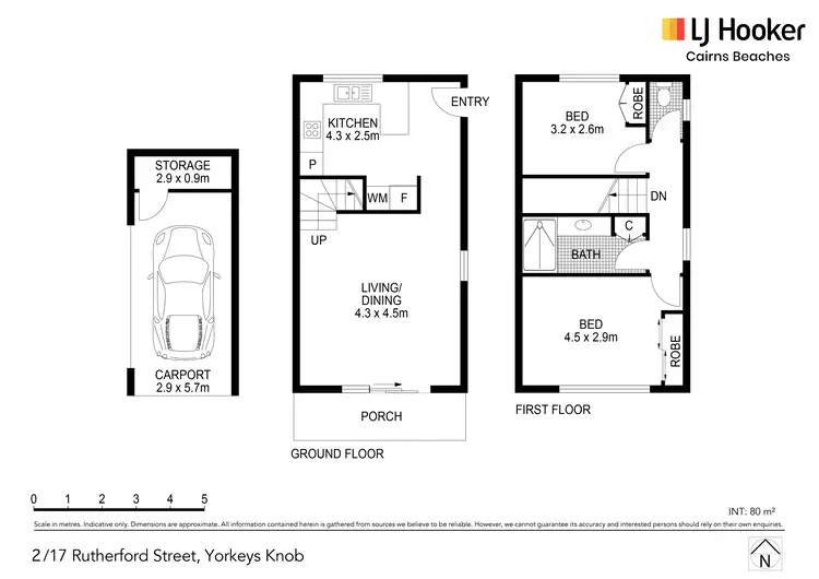 Floorplan of Homely townhouse listing, 2/17 Rutherford Street, Yorkeys Knob QLD 4878
