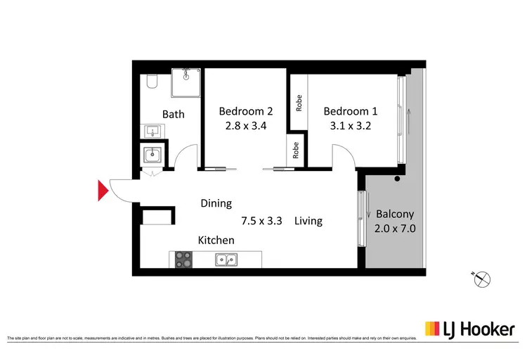 Floorplan of Homely apartment listing, 907/6 Gribble Street, Gungahlin ACT 2912