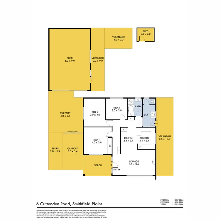 Floorplan of Homely house listing, 6 Crittenden Road, Smithfield Plains SA 5114