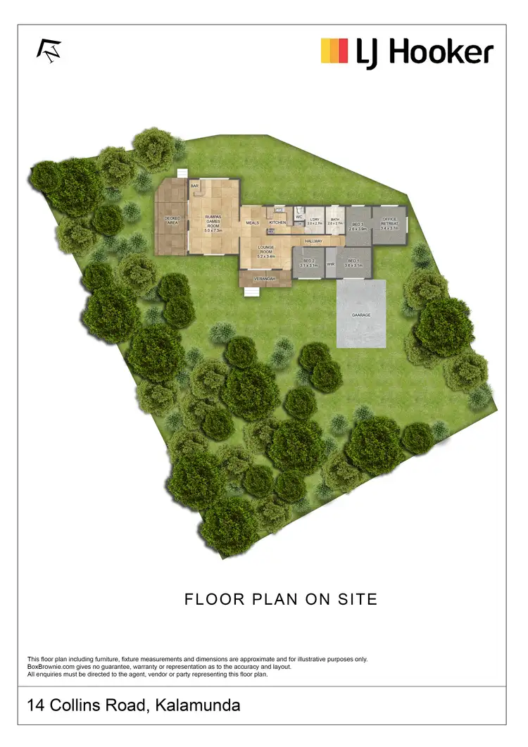 Floorplan of Homely house listing, 14 Collins Road, Kalamunda WA 6076