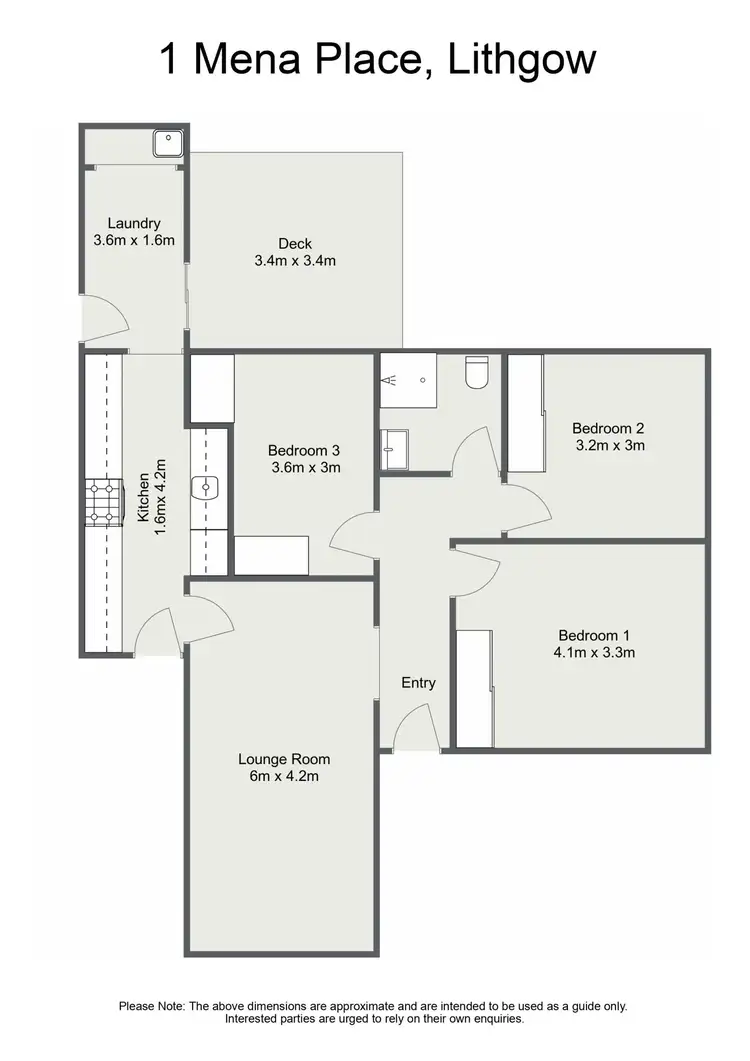 Floorplan of Homely house listing, 1 Mena Place, Lithgow NSW 2790