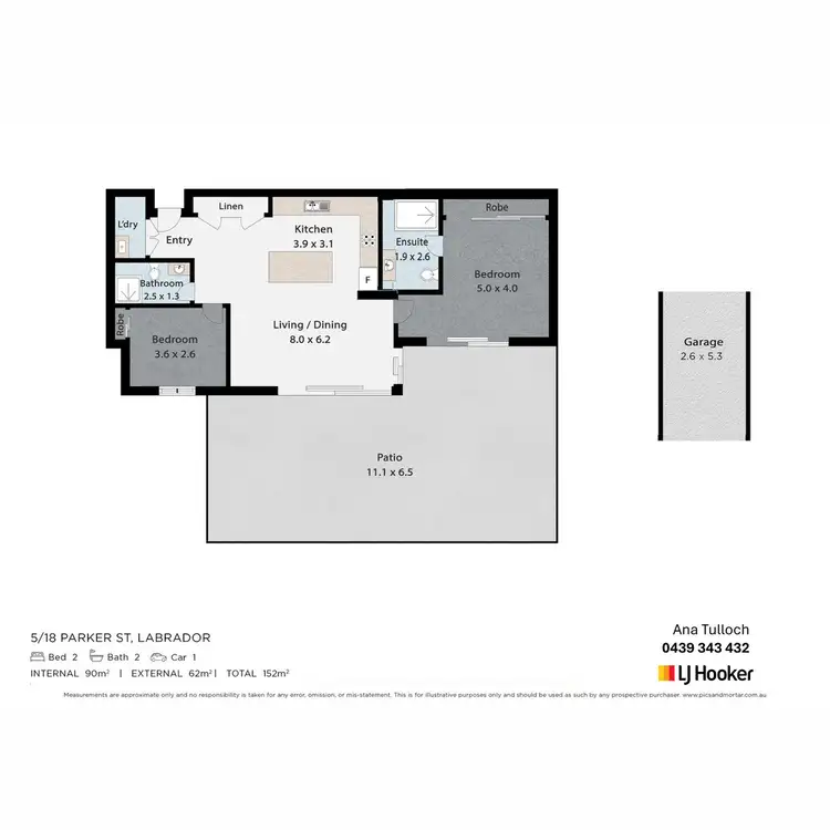 Floorplan of Homely unit listing, 5/18 Parker Street, Labrador QLD 4215