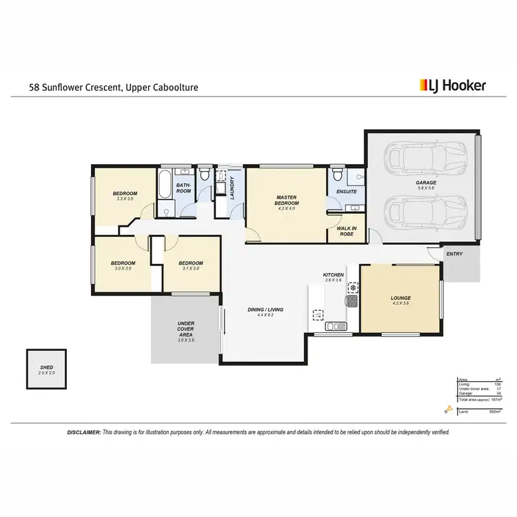 Floorplan of Homely house listing, 58 Sunflower Crescent, Upper Caboolture QLD 4510