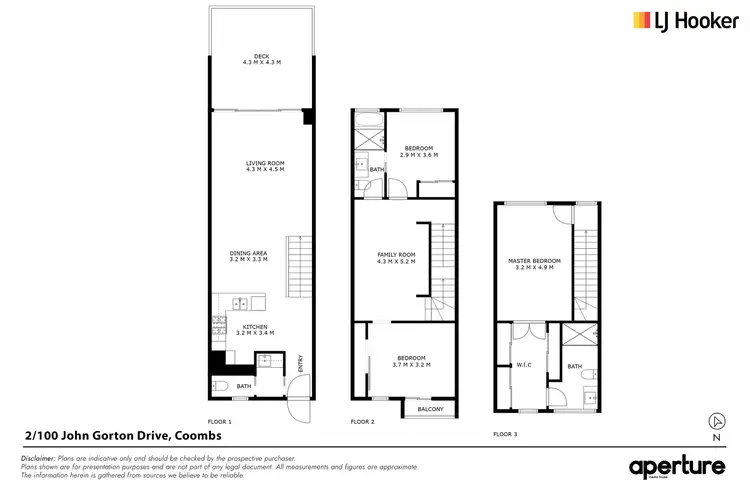 Floorplan of Homely townhouse listing, 2/100 John Gorton Drive, Coombs ACT 2611