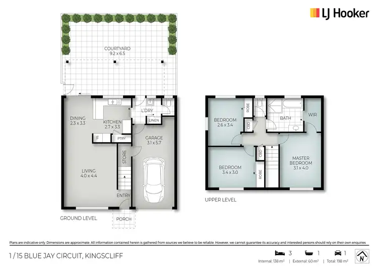 Floorplan of Homely townhouse listing, 1/15 Blue Jay Cct, Kingscliff NSW 2487